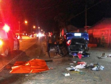 Dos muertos dejó choque frontal de automóviles en sector Pan de Azúcar