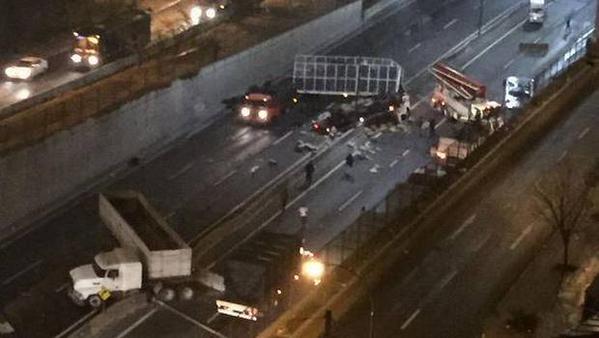 Colisión múltiple deja varios heridos y bloquea autopista en Estación Central