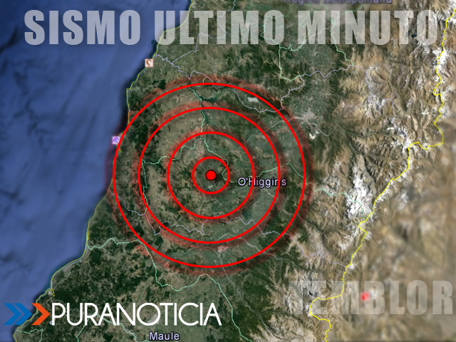 Sismo de 4,9 Richter se percibe en la zona central