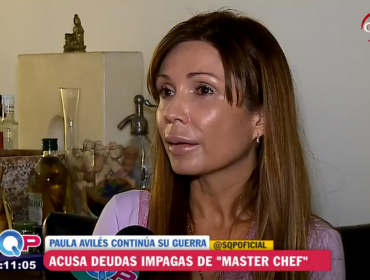Paula Avilés asegura que Canal 13 le debe dinero