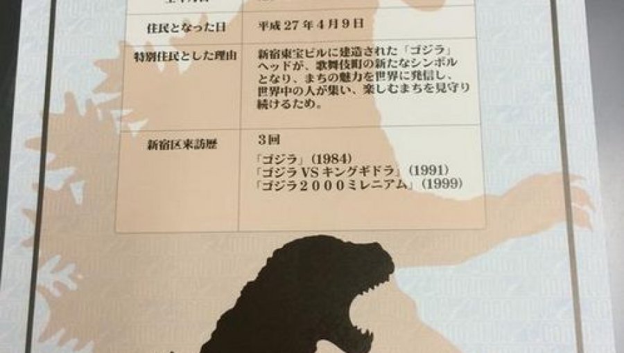 Godzilla es declarado oficialmente ciudadano japonés y embajador cultural