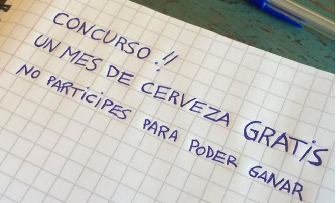 Insólito concurso que invita a no participar para ganar un mes de cervezas gratis