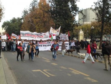 Manifestación de universidades privadas termina con enfrentamientos y disturbios