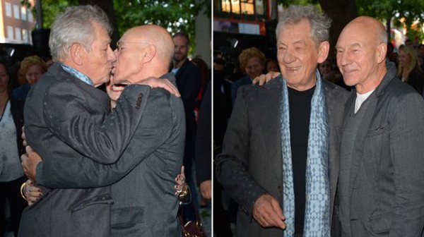 Impacto: Magneto y El Profesor X se besan en alfombra roja