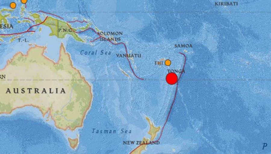 Terremoto de 6,3 sacude las aguas del Pacífico en el noroeste de Tonga