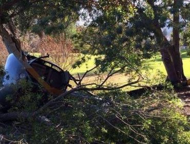 Helicóptero cae cerca de aeródromo en región de Valparaíso