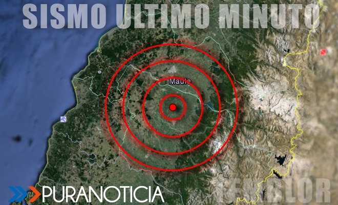 Sismo de 6.0 Ritcher se produjo a 53 Kms al noroeste de Concepción