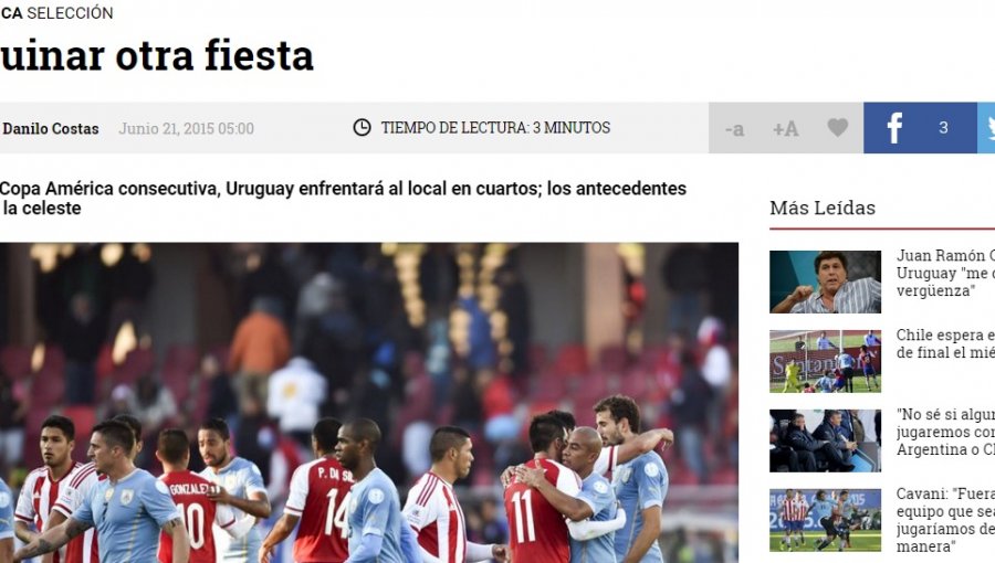 Prensa uruguaya asegura que "La Celeste" puede dar la sorpresa