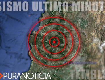 Sismo de 4 grados Richter sacudió a la región de Valparaíso