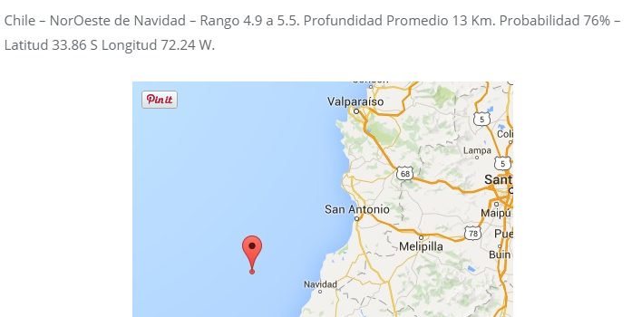 Dos fuertes sismos pronostican Frente Fantasma para la zona centro sur de Chile antes del martes 30