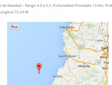 Dos fuertes sismos pronostican Frente Fantasma para la zona centro sur de Chile antes del martes 30