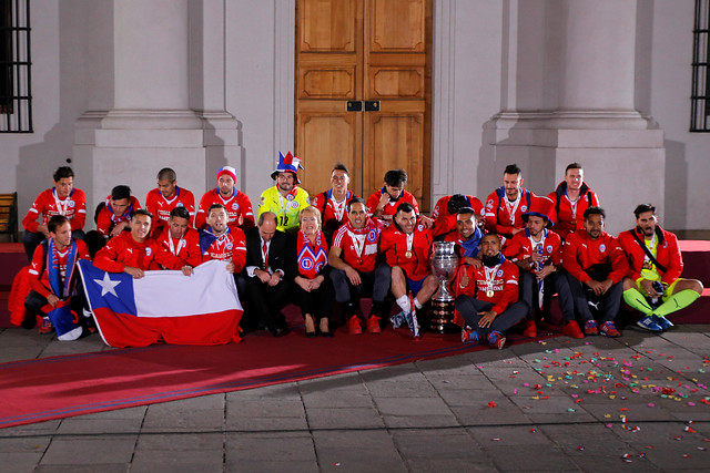 Emotiva celebración de los Campeones de América en La Moneda con la Presidenta Bachelet