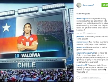 Mira el mensaje que Daniela Aranguiz le dedicó al Mago Valdivia