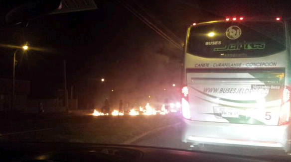 Desconocidos levantaron barricadas en Ruta 160 en Concepción