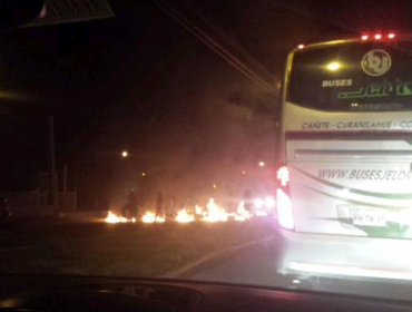 Desconocidos levantaron barricadas en Ruta 160 en Concepción