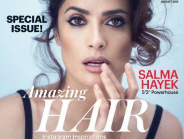 Salma Hayek hace sensual desnudo para revista Allure