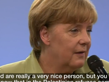 Video: Críticas a Merkel por su frialdad ante niña palestina