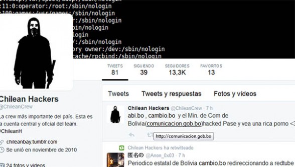 Bolivia acusa que hackers chilenos atacaron sitios oficiales