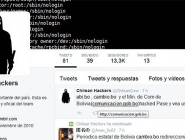 Bolivia acusa que hackers chilenos atacaron sitios oficiales