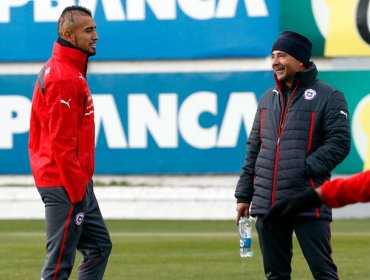 Fotografían a Arturo Vidal y Jorge Sampaoli trotando sin polera en Miami
