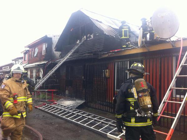 Una madre y su hijo mueren al incendiarse su casa en Temuco