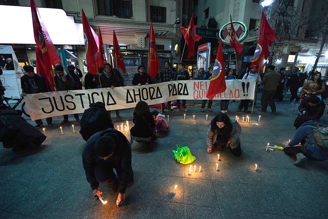 Cones realiza velatón en Plaza Italia en protesta por muerte de trabajador