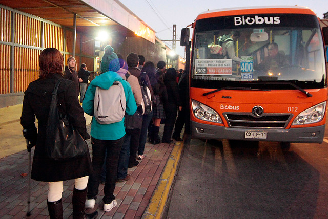 Sigue paro de conductores de transporte público entre Concepción, Coronel y Lota