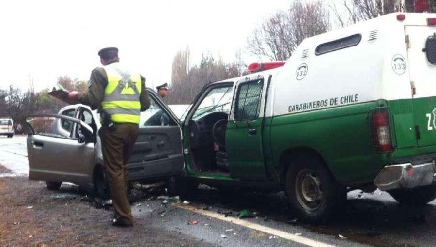 Tucapel: Niña muere en violenta colisión entre vehículo particular y patrulla de Carabineros