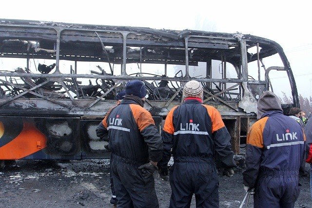 Fiscalía inicia investigación por quema de bus en Rancagua