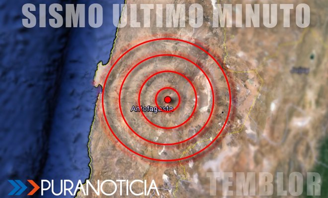 Sismo de 4.3 grados Richter sacudió a la región de Antofagasta