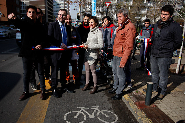 Inauguran ciclovía en Portugal, entre Alameda y Avenida Matta