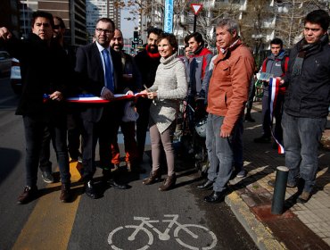 Inauguran ciclovía en Portugal, entre Alameda y Avenida Matta