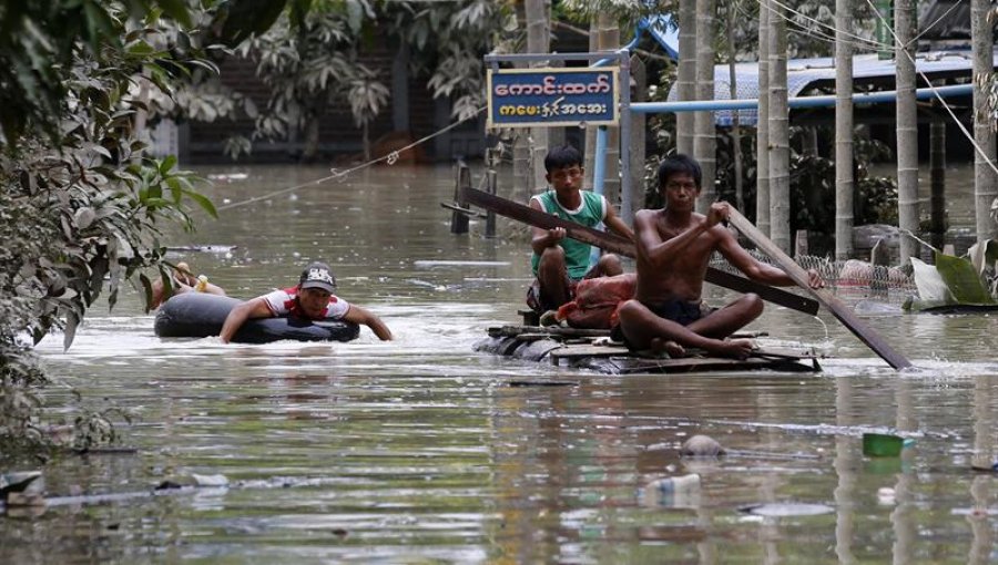 Al menos 45 muertos y 200.000 damnificados por las inundaciones en Birmania