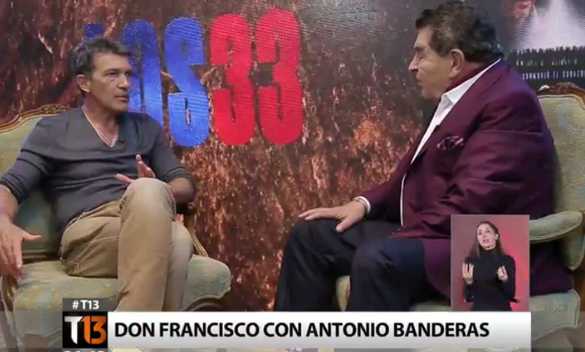 Los llamativos calcetines de Don Francisco en entrevista a Antonio Banderas que causaron furor en redes sociales