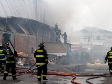 Incendio que afectó a fábrica de muebles en La Reina es pérdida total