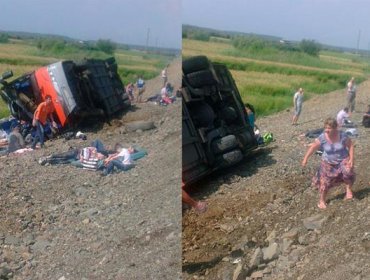 Accidente de autobuses deja unos 16 muertos y medio centenar de heridos en Rusia