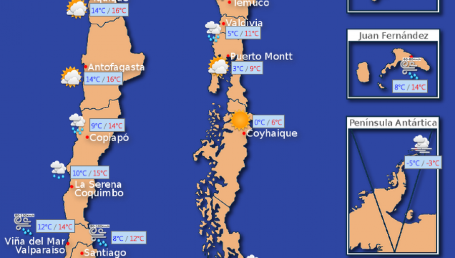 Pronóstico del tiempo: Sábado 8 de Agosto de 2015