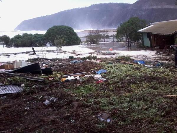 Sector de Laguna Verde en Valparaíso literalmente bajo el agua