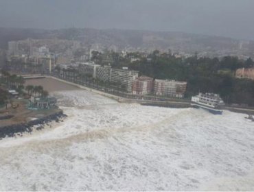 Imágenes desde el aire del borde costero de Viña del Mar y Valparaíso