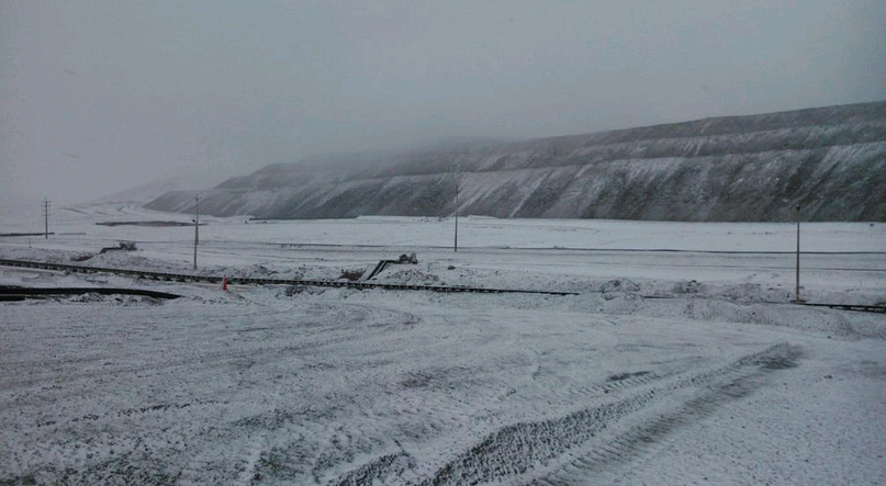 Nieve sorprende en Minera La Escondida de Antofagasta