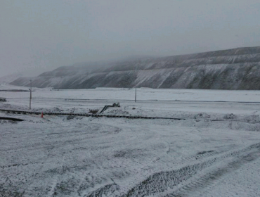 Nieve sorprende en Minera La Escondida de Antofagasta