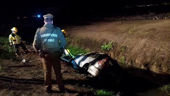 Dos adultos muertos y dos menores heridos dejó accidente carretero en Graneros