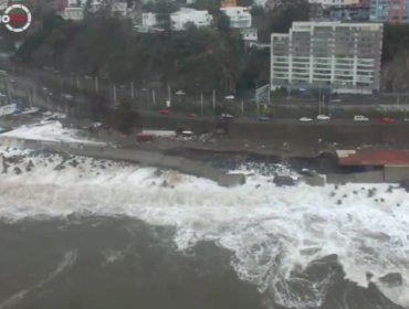 Video: Impresionante vista aérea de las marejadas en el borde costero de Viña del Mar