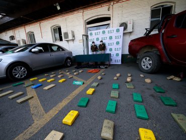 Detienen a dos bolivianos y seis chilenos por internar 34 kilos de droga