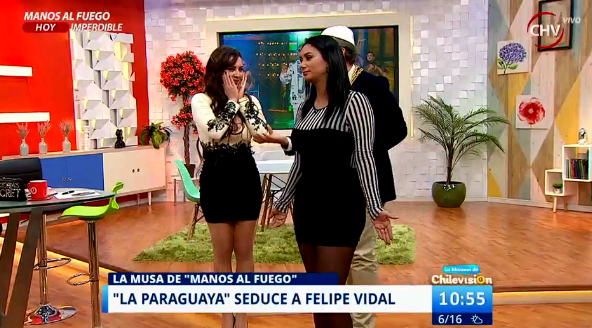 Así fue el sensual duelo entre Pamela Díaz y musa de Manos al Fuego