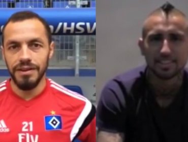 Video: Marcelo Díaz y Arturo Vidal se saludan previo al encuentro de sus equipos en la Bundesliga