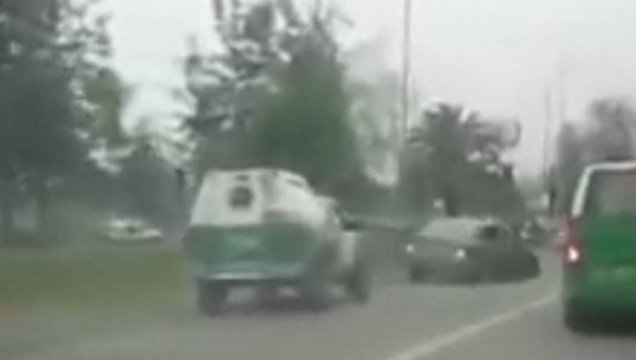 Video: Increíble maniobra de Carabineros de Puente Alto en persecución vehicular