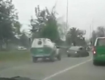 Video: Increíble maniobra de Carabineros de Puente Alto en persecución vehicular