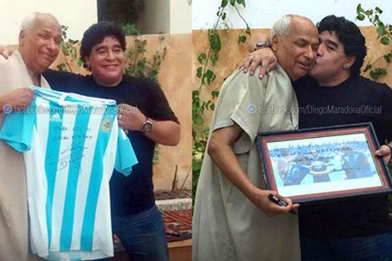 Maradona le promete “amistad eterna” al árbitro de “la mano de Dios”