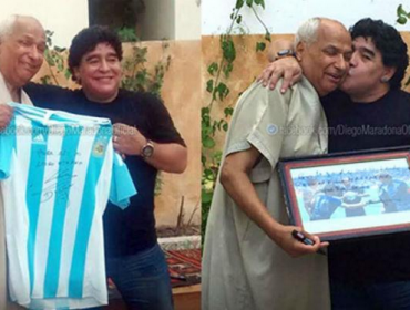 Maradona le promete “amistad eterna” al árbitro de “la mano de Dios”